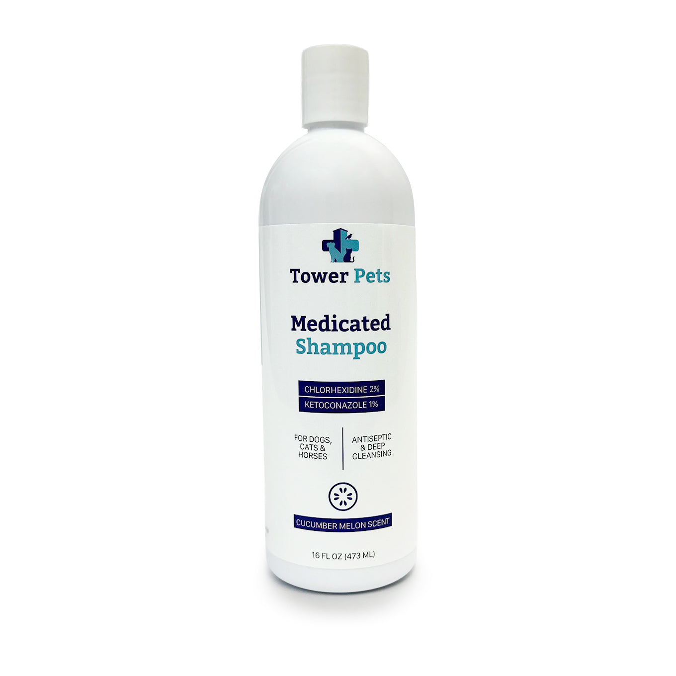 Champú Chlorhexidine 2% & Ketoconazole 1% - Tower Pets - Línea del Exclusiva