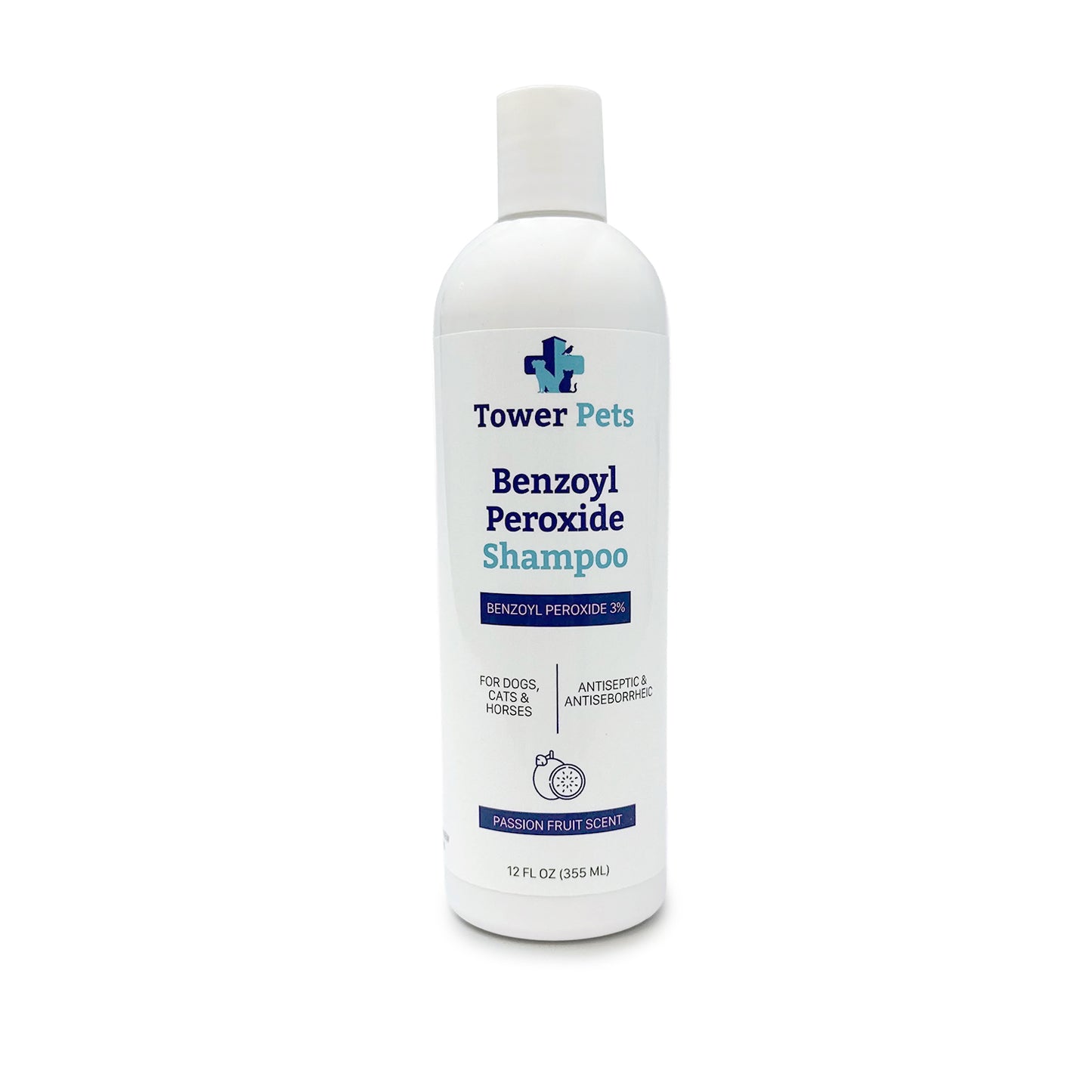 Champú Benzoyl Peroxide 3% - Tower Pets - Línea del Exclusiva